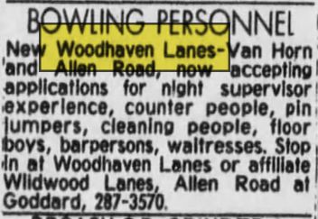 Woodhaven Bowl-A-Rama (Woodhaven Lanes) - Aug 18 1979 Opening Ad (newer photo)
